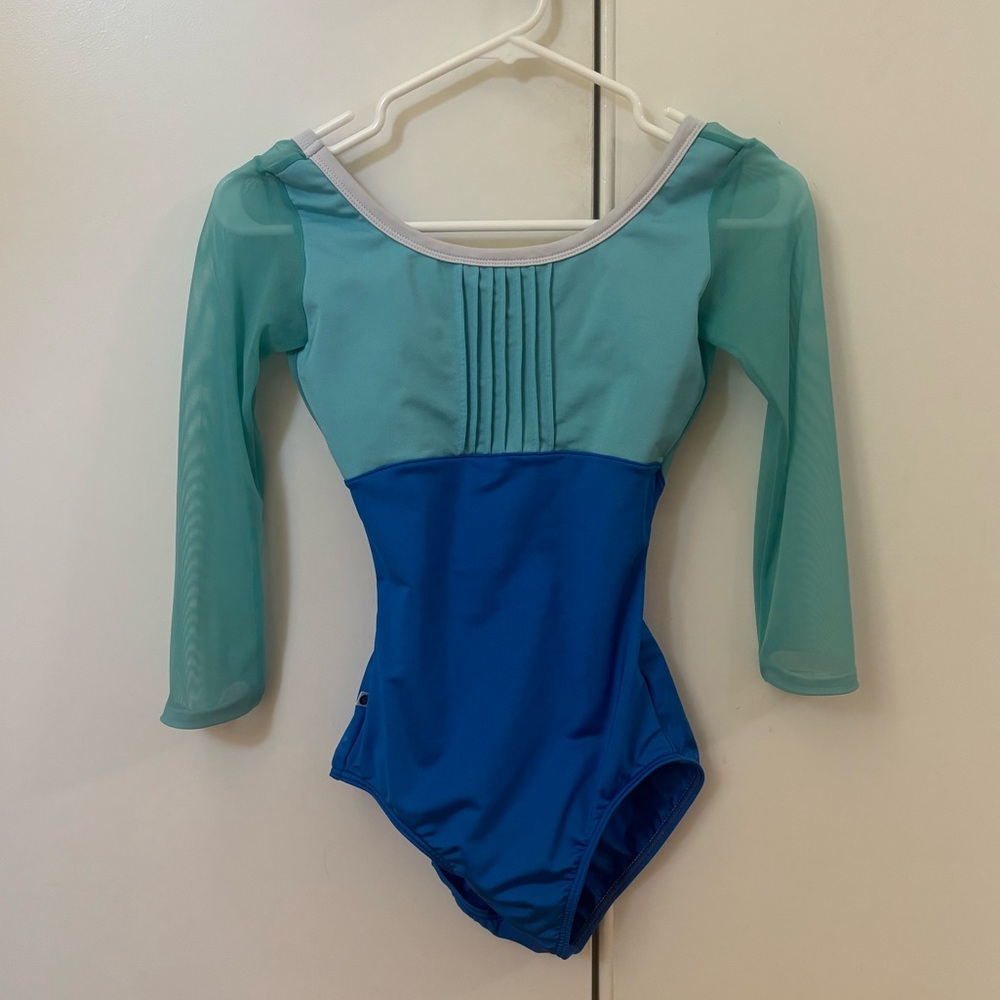 EUC AK Dancewear Celia in Motley 3/4 Sleeve Leotard Adult M